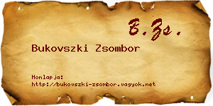 Bukovszki Zsombor névjegykártya