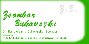 zsombor bukovszki business card